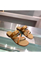 Hermes Claire Sandals In Brown Calfskin  Replica