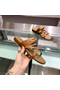 Hermes Claire Sandals In Brown Calfskin  Replica