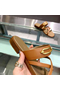 Hermes Claire Sandals In Brown Calfskin  Replica
