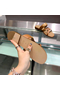 Hermes Claire Sandals In Brown Calfskin  Replica