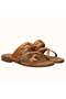 Hermes Claire Sandals In Brown Calfskin  Replica