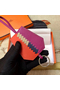 Hermes Clochette Cles Grand Tressage Charm In Orange/Purple  Replica