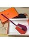 Hermes Clochette Cles Grand Tressage Charm In Orange/Purple  Replica
