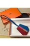 Hermes Clochette Cles Grand Tressage Charm In Ruby/Blue  Replica