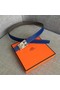 Hermes Collier de Chien belt buckle & Reversible leather strap 24 mm H0521 blue  Replica