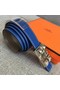 Hermes Collier de Chien belt buckle & Reversible leather strap 24 mm H0521 blue  Replica