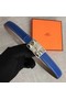 Hermes Collier de Chien belt buckle & Reversible leather strap 24 mm H0521 blue  Replica