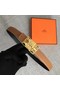 Hermes Collier de Chien belt buckle & Reversible leather strap 24 mm H0521 brown  Replica