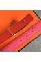 Hermes Collier de Chien belt buckle & Reversible leather strap 24 mm H0521 rose  Replica