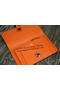 Hermes Compact Passport Holder Original Leather Wallet Orange  Replica