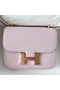 Hermes Constance 1-18 Mirror Bag In Mauve Pale Chevre Mysore Leather  Replica
