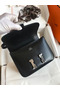 Hermes Constance 18 Handmade Bag In Black Box Calf Leather  Replica