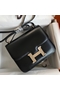 Hermes Constance 18 Handmade Bag In Black Box Calf Leather  Replica