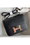 Hermes Constance 18 Handmade Bag In Black Chevre Mysore Leather  Replica