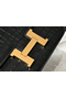 Hermes Constance 18 Handmade Bag In Black Embossed Crocodile  Replica