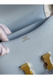 Hermes Constance 18 Handmade Bag In Blue Brume Epsom Calfskin  Replica