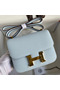 Hermes Constance 18 Handmade Bag In Blue Brume Epsom Calfskin  Replica