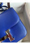 Hermes Constance 18 Handmade Bag In Blue Electric Chevre Mysore Leather  Replica
