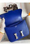 Hermes Constance 18 Handmade Bag In Blue Electric Chevre Mysore Leather  Replica