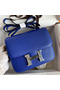 Hermes Constance 18 Handmade Bag In Blue Electric Chevre Mysore Leather  Replica