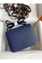 Hermes Constance 18 Handmade Bag In Blue Saphir Epsom Calfskin  Replica