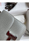Hermes Constance 18 Handmade Bag In Grey Matte Alligator Leather  Replica