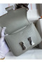 Hermes Constance 18 Handmade Bag In Grey Matte Alligator Leather  Replica