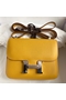 Hermes Constance 18 Handmade Bag In Jaune Ambre Epsom Calfskin  Replica
