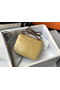 Hermes Constance 18 Handmade Bag In Jaune Poussin Embossed Crocodile  Replica