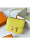 Hermes Constance 18 Handmade Bag In Lime Evercolor Calfskin  Replica