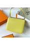 Hermes Constance 18 Handmade Bag In Lime Evercolor Calfskin  Replica