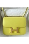 Hermes Constance 18 Handmade Bag In Lime Evercolor Calfskin  Replica