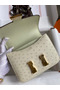 Hermes Constance 18 Handmade Bag In Parchemin Ostrich Leather  Replica