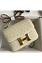 Hermes Constance 18 Handmade Bag In Parchemin Ostrich Leather  Replica