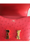 Hermes Constance 18 Handmade Bag In Red Ostrich Leather  Replica