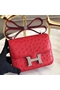 Hermes Constance 18 Handmade Bag In Red Ostrich Leather  Replica