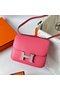 Hermes Constance 18 Handmade Bag In Rose Lipstick Evercolor Calfskin  Replica