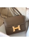 Hermes Constance 18 Handmade Bag In Taupe Epsom Leather  Replica