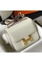 Hermes Constance 18 Handmade Bag In White Embossed Crocodile  Replica