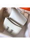 Hermes Constance 18 Handmade Bag In White Epsom Leather  Replica