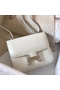 Hermes Constance 18 Handmade Bag In White Epsom Leather  Replica