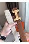 Hermes Constance 2 Belt Buckle & Brown/White Epsom 42MM Strap  Replica