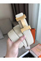 Hermes Constance 2 Belt Buckle & Brown/White Epsom 42MM Strap  Replica