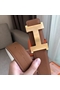 Hermes Constance 2 Belt Buckle & Brown/White Epsom 42MM Strap  Replica
