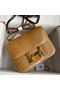 Hermes Constance 24 Handmade Bag In Beige Shiny Alligator Leather  Replica