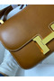 Hermes Constance 24 Handmade Bag In Gold Barenia Calfskin  Replica