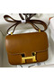 Hermes Constance 24 Handmade Bag In Gold Barenia Calfskin  Replica