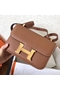 Hermes Constance 24 Handmade Bag In Gold Epsom Leather  Replica