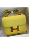 Hermes Constance 24 Handmade Bag In Lime Epsom Calfskin  Replica
