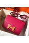 Hermes Constance 24 Handmade Bag In Rose Red Epsom Leather  Replica